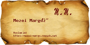 Mezei Margó névjegykártya
